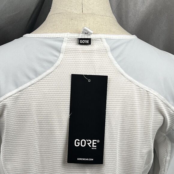 GORE Windstopper Medium Base Layer Long Sleeve Shirt Light Grey White Ski Snow - Picture 6 of 17